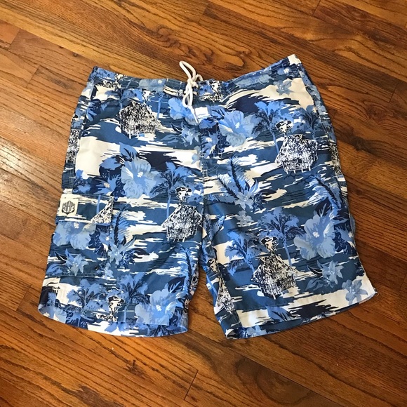Chaps Swim Trunks Swimming Shorts
Flower Floral Beach
Large Velcro Tie
Pockets - Picture 1 of 10